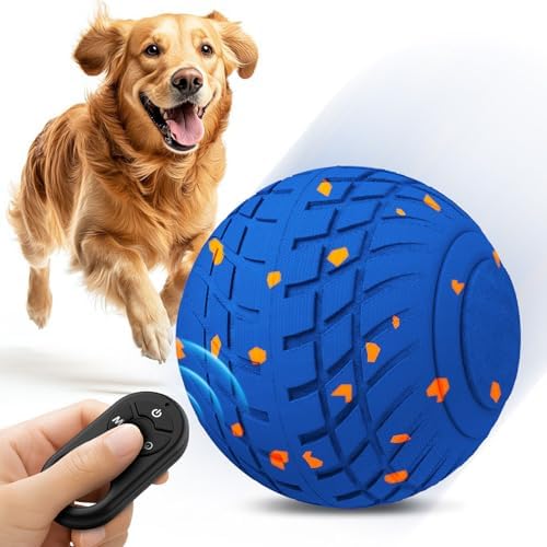 HETOO Smart Interactive Dog Ball with Remote Control, 3.2 Inch Blue