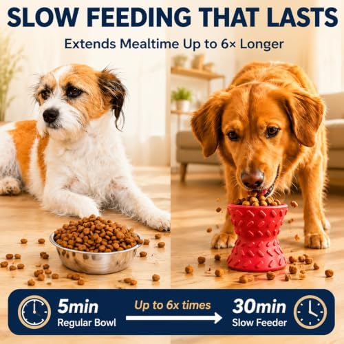 Treat Dispensing Dog Toy, Puzzle Toy for Small & Medium Dogs, Slow Feeder