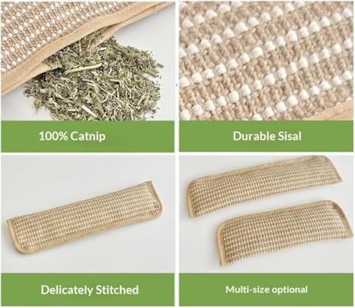Catnip Chew Toy 2 Pack,Sisal Pillow Interactive Catnip Chew Toy,Containing 6000 mg of A+ Organic Catnip，Suitable for Indoor Scratching, Chewing, and Teething,Fun for Kittens and Adult Cats
