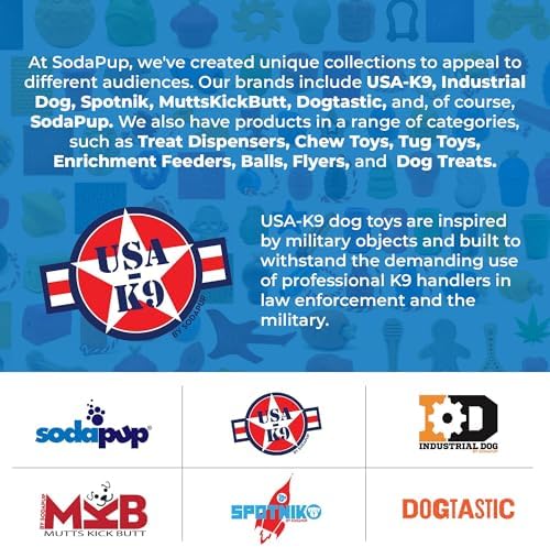 SodaPup USA K9 Stars and Stripes eMat – Durable Enrichment Feeder Lick Mat for Dogs & Cats, Non Toxic Pet Safe Food Safe Material, Made in USA, Slow Feeder for Calming & Digestive Health