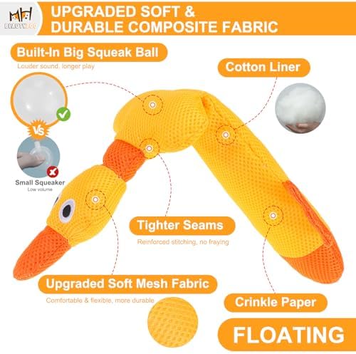 BEAUTYZOO Floating Dog Pool Toys 2 Pack,Squeaky Water Fetch Toys for Summer