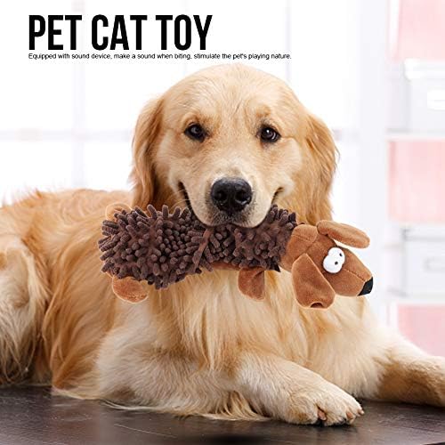 Dog Toys, Indestructible Plush Dog Toy for Aggressive Chewers(Brown Dog)