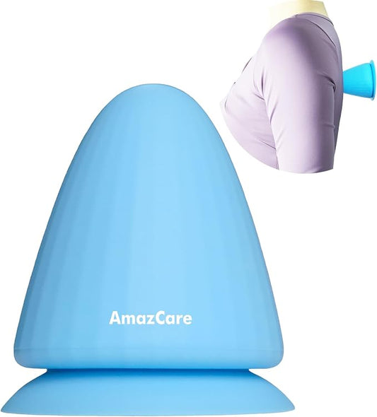 Trigger Point Massage Tool, Manual Massage Ball with Suction Cup for Muscle Knots Soreness Deep Tissue Myofascial Release Hip Flexor Iliacus Psoas Neck Shoulder Back Thigh Foot. (Blue)