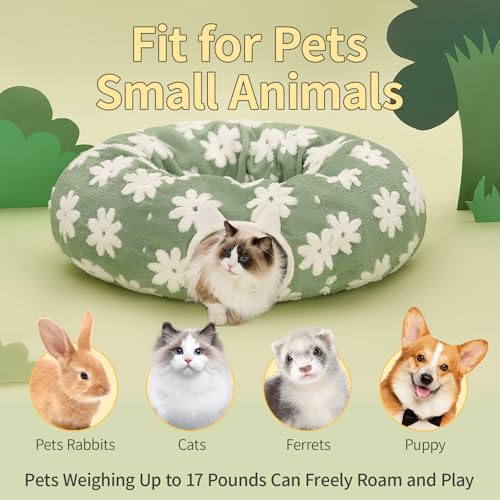 Pesen Cat Tunnel Bed with Soft Cushion for Indoor Cats and Kittens