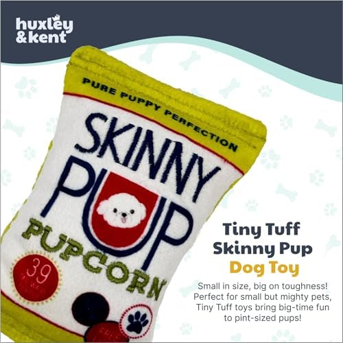 Huxley & Kent Power Plush Squeaky Dog Toy, Skinny Pup