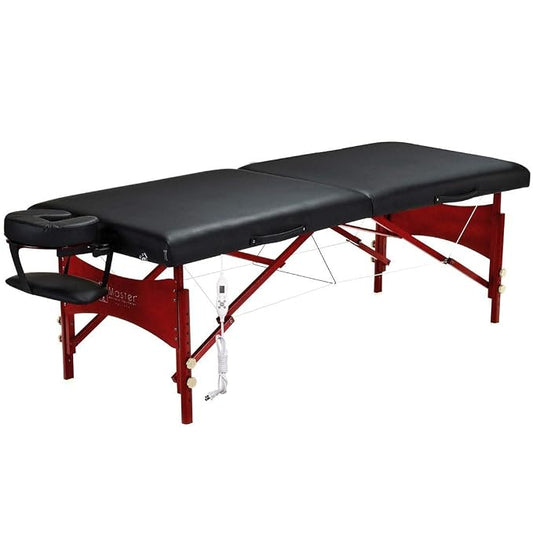 Master Massage 30" Roma Therma-Top Portable Massage Table Pro Package, Black, Adjustable Heating System