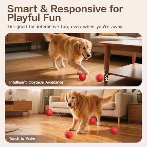 Interactive Dog Ball, Smart Interactive Dog Toys for Medium and Large Dogs