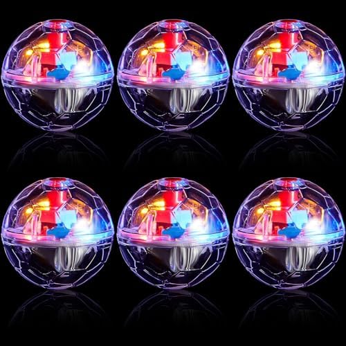 Sratte 2 Pcs Light up Cat Balls Ghost Hunting Motion, Rose Red, Light Blue