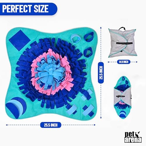 PET ARENA Large Sniffing Mat 25 x 25 Inch Interactive Feeding Toy