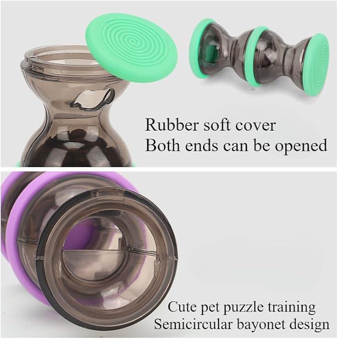 Dog Food Puzzle Toy Adjustable Treat Dispensing Food Dispenser Slow Feeder Bowls Puppy Enrichment Toy Ball Dog Interactive Chase Training Toys for Small Medium Large Dogs (red)