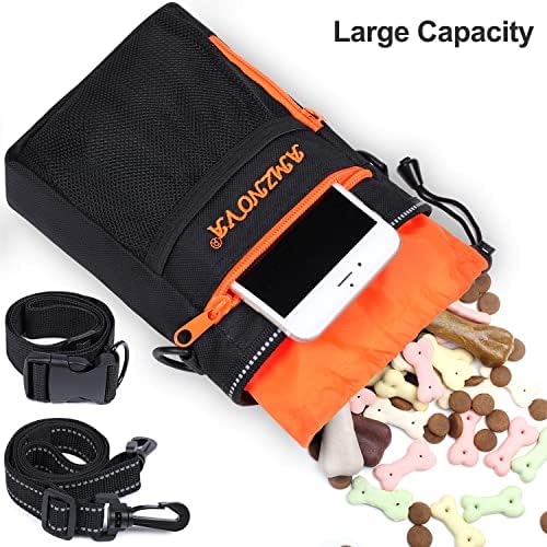 AMZNOVA Dog Treat Pouch Treatnow Dog Treat Bag, 6 Cups, Black