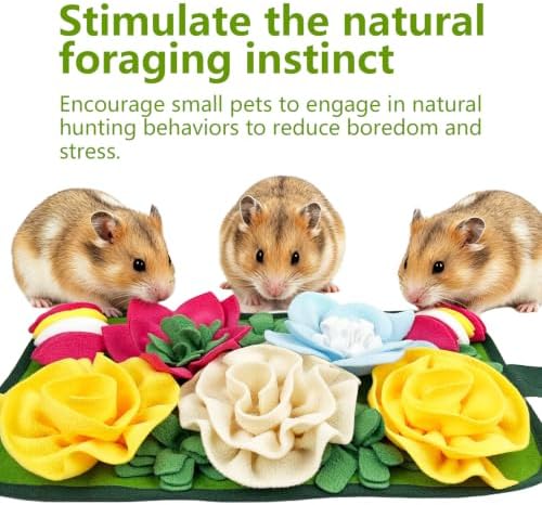 Pig and Rabbit Foraging Mat,Treat Mat Toy for Mini Pigs and Farm Puzzle Pad