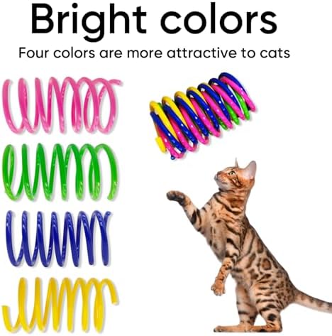 Cat Toys for Indoor Cats, 30 Pack Interactive Cat Spring Toys