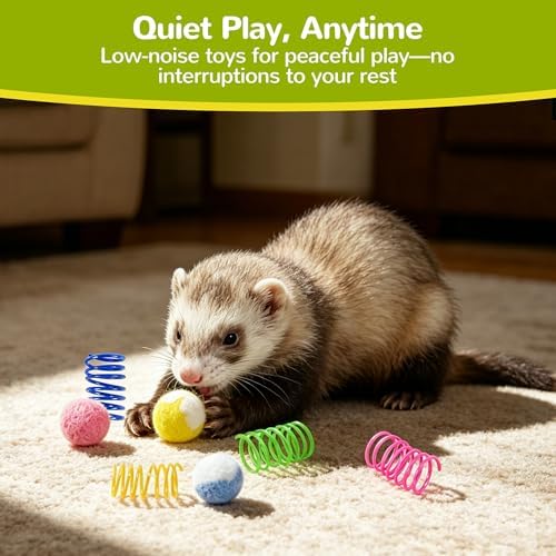 20 Pack Ferret Toys, Ferret Chew Toys, Interactive Toys with Bells