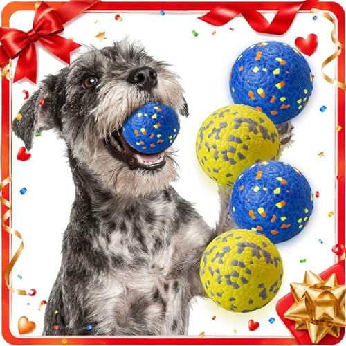 Dog Ball Toys Dog Tennis Ball for Aggressive Chewers Indestructible Bouncy Lightweight Water Toy Fetch Ball for Large Medium and Small Dog