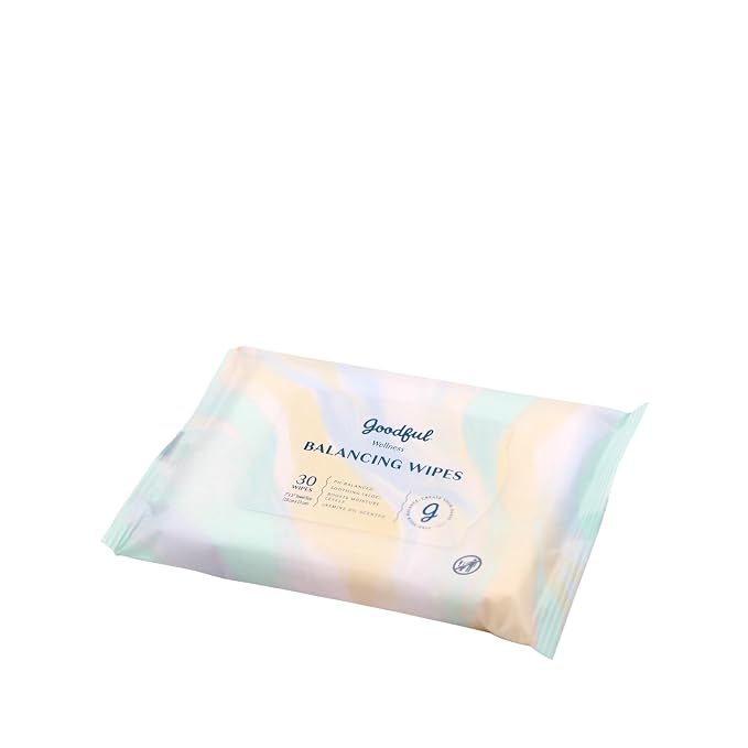 Goodful Wellness pH Balancing Wipes, 30 Count – Hypoallergenic Feminine Wipes, Gentle pH Balanced Wipes Women, Unscented Intimate Wipes