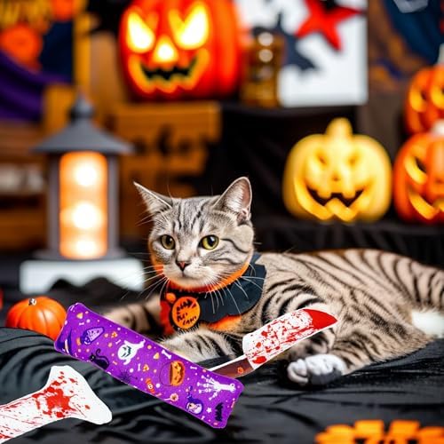 Random Halloween Catnip Toys for Indoor Cats with Crinkle 4 Pack