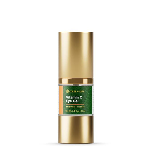 Tree of Life Beauty Anti-Aging Eye Treatment Gel Cream to Hydrate Dark Circles and Reduce Puffiness, Bags and Wrinkles, Vitamin C