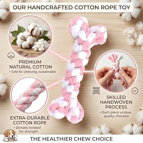 Bone-Shaped Dog Cotton Rope Chew Toy