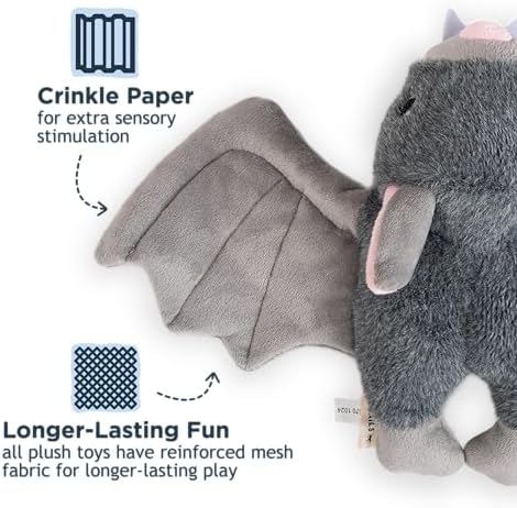 Tall Tails Fling and Fetch Plush Toy for Dogs, Bat