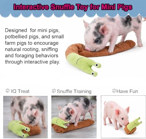 Snuffle Toy for Mini Pigs – Interactive Foraging & Rooting Enrichment Toy for Potbellied Pigs, Indoor Pig Play & Slow Feeding Accessories, Pig Enrichment Toys