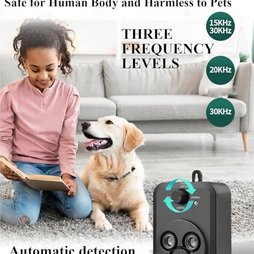 Barkbuz Anti Bark Device - Qinux Barkbuz, Anti Dog Barking Device with 3 Modes, Three Adjustable Frequency Modes, Waterproof & Rechargeable Barks Deterrent for Small Medium Large Dogs (1pcs)
