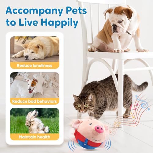 Active Moving Dog Toys, Interactive Bouncing Dog Balls Jumping Music Modes