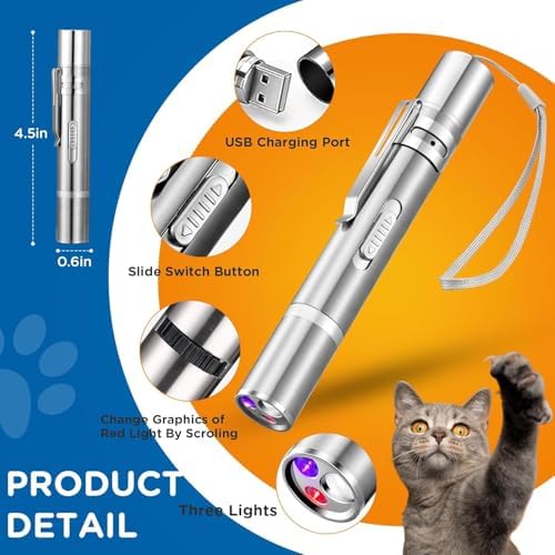 3-in-1Interactive AI Smart Play Cat Toy – Automatic Laser & Feather Toy for Indoor Cats, Keeps Cats Busy When Home Alone