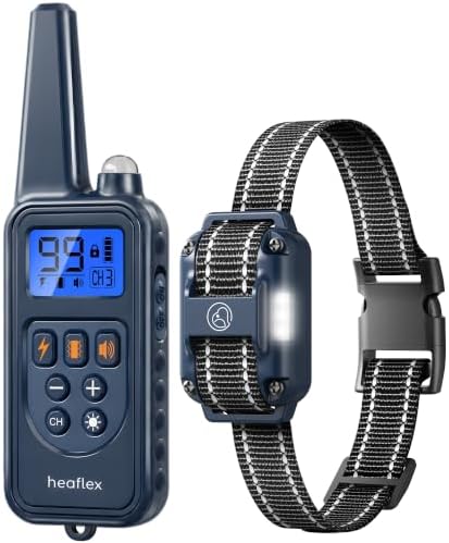 Electronic Dog Training Collar, 1-99 Shock Levels, IPX8, 3300FT