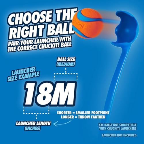 Chuckit! EcoFetch Dog Ball Launcher 18" with Medium 2.5" Ball, Dogs 20-60