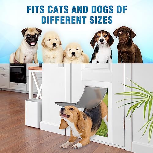 AMZOO Large Replacement Dog Door Flap PetSafe 16 7/8” x 10 1/8” PAC11-11039 | Compatible Petsafe Freedom Pet Door Flaps Magnetic Closure Weather-Resistant Durable Flexible Non-Toxic PVC Easy Install