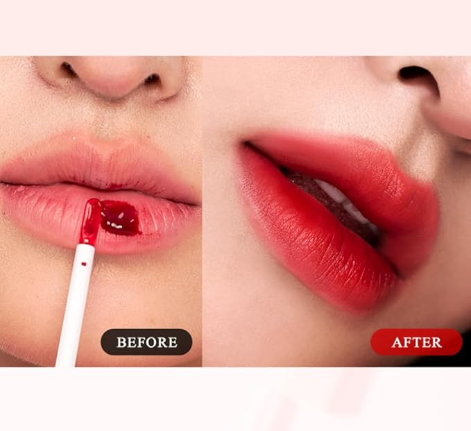 Berrisom Lip Tattoo Tint Pack 6g – Waterproof Peel‑Off Lip Stain, Smudge‑Resistant & Long‑Lasting Color, Hydrating Low‑Irritation Formula, 5 Colors (Scarlet Red)