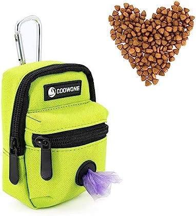 Dog Treat Pouch Dog Poop Bag Holder for Leashes, Pets Snack Container With Inner Small Bag, Puppy Supplies Perfect for Training and Walking - Hands Free Dog Waste Bag Dispenser -Dog Travel Accessories