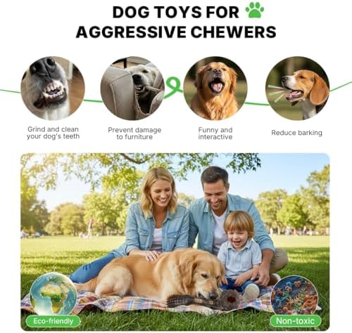 Dog Chew Toy, Treat Dispensing Dog Toys, Dog Toys with Massage Bristles