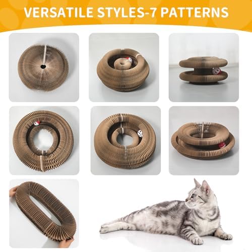 Magic Organ Cat Toy Upgrade Foldable Cardboard Cat Scratcher, 1 Pack