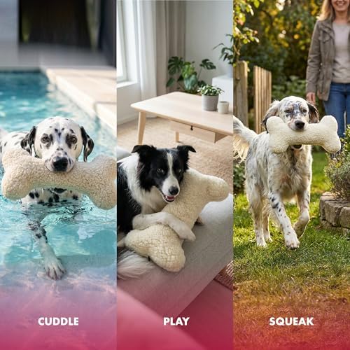Pet lou Dog Fleece Bone Chew Toy, 16"