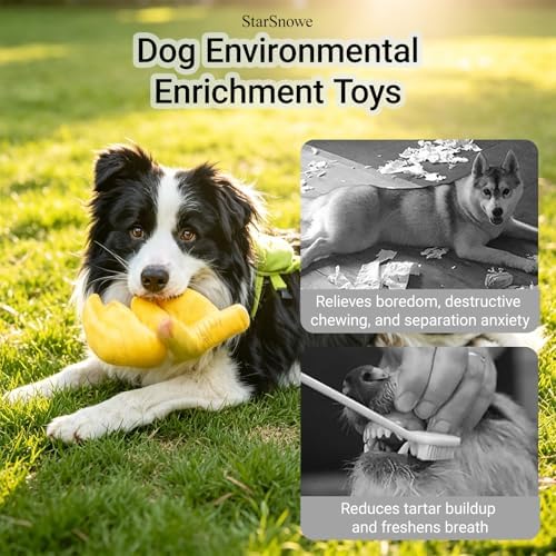 ×Plush Yellow Banana Dog Chew Toy,Squeaky Interactive Stuffed Toy