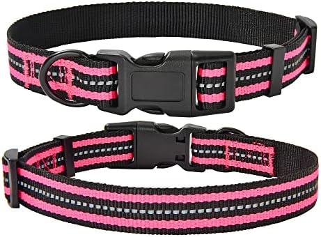 Mile High Life Reflective Dog Collar, Adjustable Lightweight Quick Release