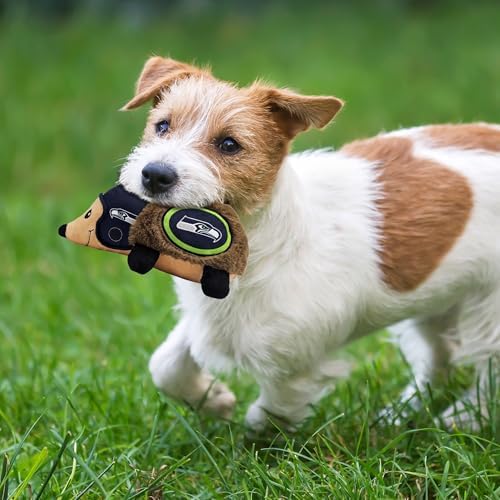 NFL Seattle Seahawks Plush Hedgehog Toy for Dogs & Cats, Cool Soft Pet Toy for Fun and Interactive Play, Dog Chew Toy with Squeaker, Licensed Hot Pet Toy
