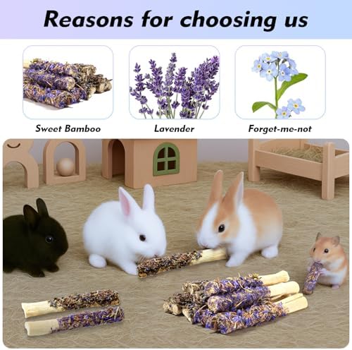 Abizoo Bunny Chew Sticks, Natural Sweet Bamboo