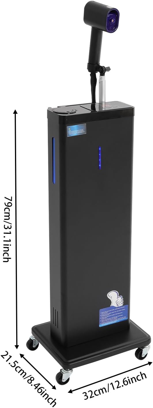 Nano Hair Steamer, 3-in-1 Professional Nanoscale Spray for Hair Care Hair Repair, 1300W Nano Mist Hair Steamer for Deep Conditioning with Bottom Wheels and Smart Touch Control