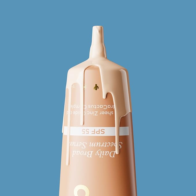 Onekind Solardrops SPF 55 Daily Mineral Sunscreen Serum for Sensitive Skin, Lightweight Wrinkle Defense Non-Comedogenic Zinc Oxide Formula with UVA & UVB Protection, Water Resistant