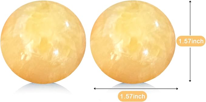 Marble Baoding Balls, Chinese Meditation Stress Relief Balls for Hand Therapy, Manual Massage Exercise with a Retro Style Tassel Boxes for Gift, 2 Count Beige, Medium-1.57"
