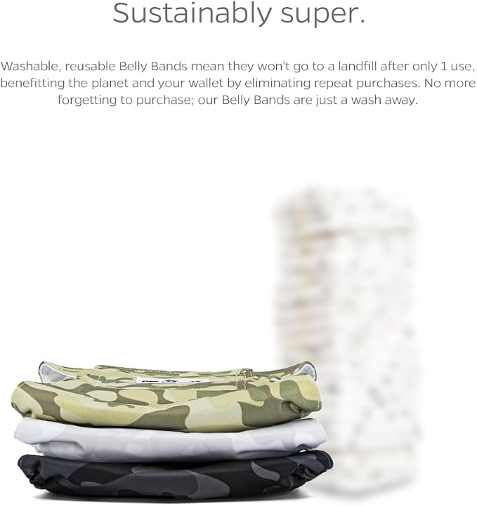 Pet Parents® Washable Belly Bands for Male Dogs (3pack) + Extendrs® of Durable Dog Diapers Male, Premium Male Dog Diapers & Dog Wraps (X-Large, Camo)