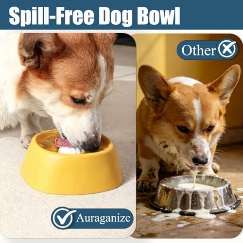 SOOPLEU Lick and Roll Bowl for Dogs – No-Mess Slow Feeder for Bone Broth, Yogurt & Supplements | Lick and Roll Bowl with Anti-Spill Rolling Ball | for Senior Dogs, New Puppies & Post-Op Nutrition