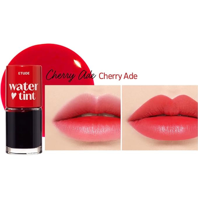 ETUDE Dear Darling Water Tint 3 SET (Strawberry Ade, Cherry Ade, Red Grapefruit Ade, 9g*3) | Vivid Color Lip Stain with Moisturizing Weightless & Non-sticky Finish | Korean Makeup, Perfect for Gift