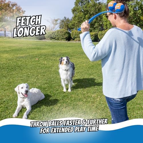 Chuckit! The Duo 22M Double Launcher Dog Toy 22", Two Medium Tennis Balls