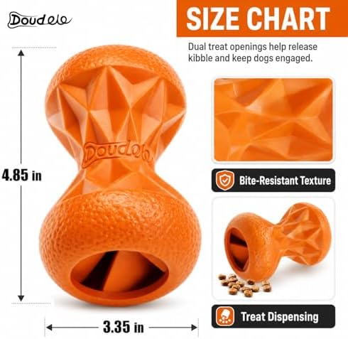 Treat Dispensing Dog Toy, Durable Puzzle Toy for Medium & Large Dogs