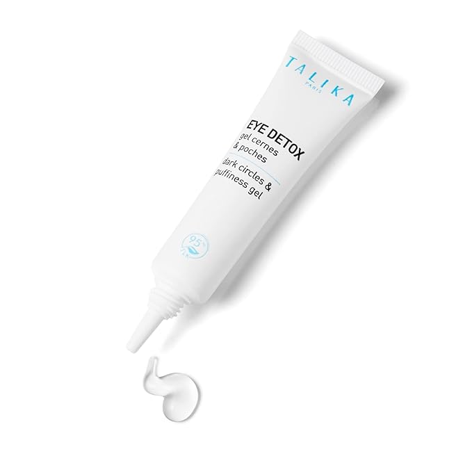 Talika Eye Detox Gel - Dark Circles & Puffiness Gel, Quick-Absorbing Eye Care, New Caffeinated Blend, Depuffing, Brightening, Instantly Awakened Eye Contour, Anti-Dark Circles 0.33 Oz