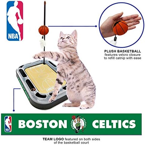 Pets First Boston Celtics Basketball Cat Scratcher Toy 14 x 11